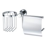 Держатель для туалетной бумаги WasserKraft Donau с крышкой металл/пластик хром (K-9459)