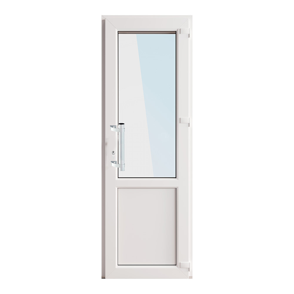 original-9705.jpg Металлопластиковая дверь VEKA 2050х700 мм алюминиевый порог белая правая стеклопакет — изображение 1