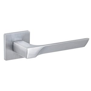 Ручка дверная Fuaro Fly SSC-16 квадратная розетка сатинированный хром (44403)