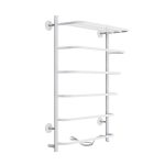 Полотенцесушитель электрический Indigo Hit с полкой 700х432 мм 90 Вт белый