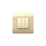 Переключатель Chint NEW3-E трехклавишный встраиваемый шампань (431508)